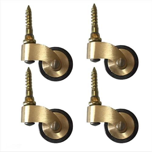 Ruedas para Muebles Retro + Tornillos - 25mm Ruedas Giratorias - 4 Ruedas que No Dejan Marcas de Alta Resistencia -Ruedas Repuesto Universales,Silenciosas y sin Arañazos