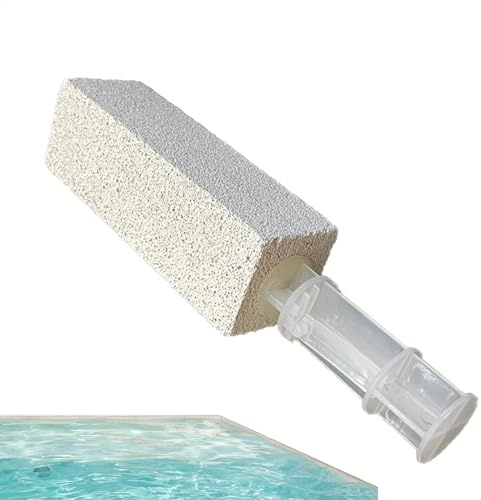 Pierre ponce pour toilettes, pierre ponce de nettoyage pour cuisinière, anneaux d'eau dure pierre de nettoyage de bâton de ponçage avec poignée | Détachant lourde non rayure nettoyant pour évier