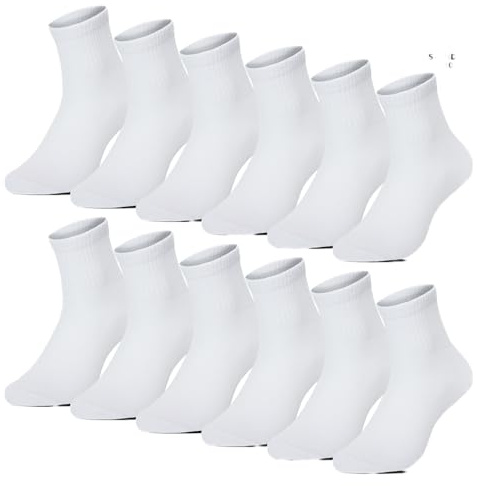 BestSale247 12 par kvinnor män unisex sport sneakers strumpor korta strumpor andas bomull
