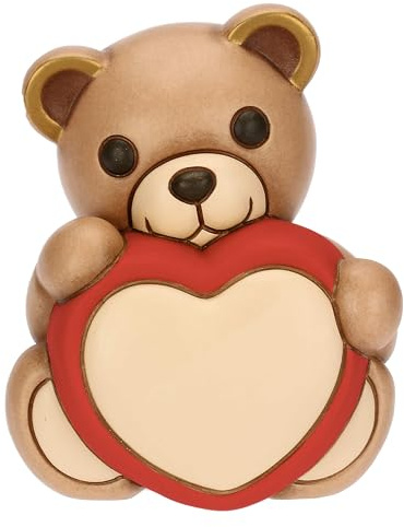 Thun Teddy con Cuore, Medio, Ceramica, Collezione Altro novità 2025, 8,9 x 8,7 x 10,9 cm