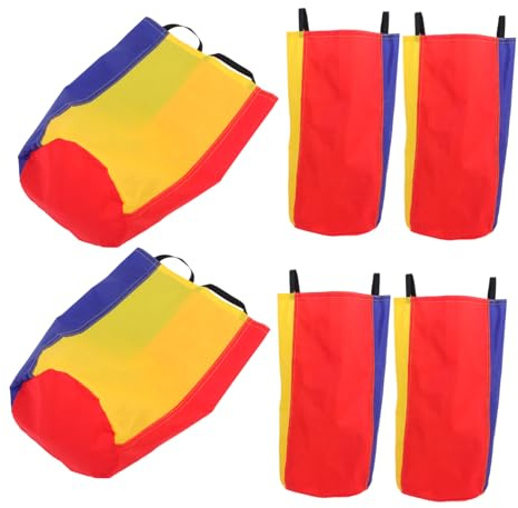 BESPORTBLE 6 Pcs Sack Race Bags for Kids and Adults, Double Layer Outdoor Games for Children Garden Party, Jumping Sacks Activity Set for Sports Day, School Carnival, Easter Egg and Spoon Race Games