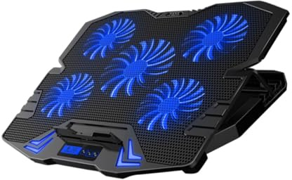 HEATSHAKING Notebook Cooler Ventole Silenziose USB con Supporto Regolabile Raffreddatore Portatile in Metallo con Ventilatori per Laptop Varie Dimensioni Base Antiscivolo per Dissipazione