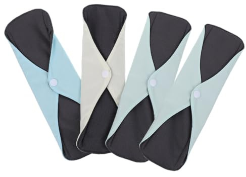 LRXIYODE 4 pezzi Assorbenti Femminili Lavabili Portatili Traspiranti e Leggeri per Donna Comodi e Riutilizzabili per Viaggi e Uso Quotidiano Colori Casual Colore Casuale Colore Casuale