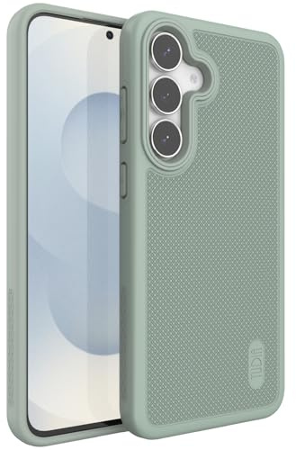 TUDIA MergeGrip Designed for Samsung Galaxy S25 FE Case (2025), [Military-Grade] Dual-Layer Shockproof Heavy Duty Protective Phone Cover (Green Lily)