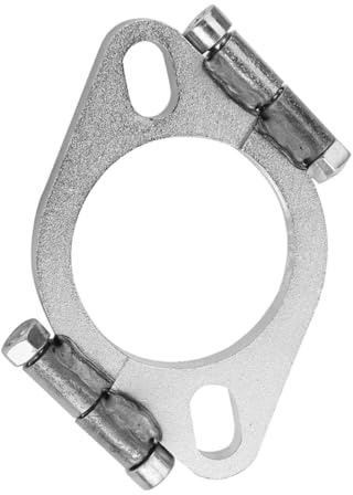 Alnicov Clamp Flange Kit 25in/63mm Steel Exhaust Flange Flat Oval Split Repair Replacement Accessory