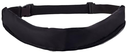 Cintura di salvataggio gonfiabile, cintura unisex portatile, giubbotto di salvataggio gonfiabile automatico con striscia riflettente per barca da kayak, senza bombola di gas nera, accessori per pad