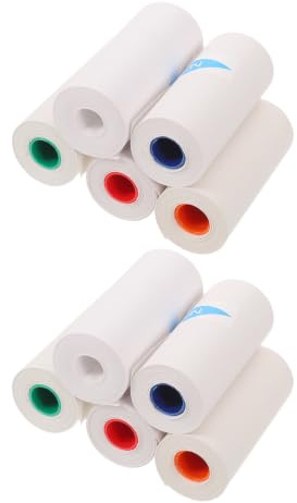 SEWOART Papel Térmico para Cámara Instantánea Mini Impresión en Dos Tonos, 10 Rollos de Papel de 57x25mm para Fotos Nítidas y Detalladas, Adecuado