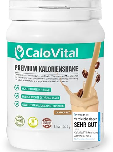 Frullati proteici sostitutivi del pasto con molte vitamine | Bere cibo ipercalorico per l'aumento di peso | Carboidrati e proteine ​​come frullato calorico | CaloVital