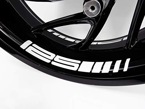 BIKE-label Felgenbett-Aufkleber 4er Set kompatibel mit KTM 125 Duke 790071