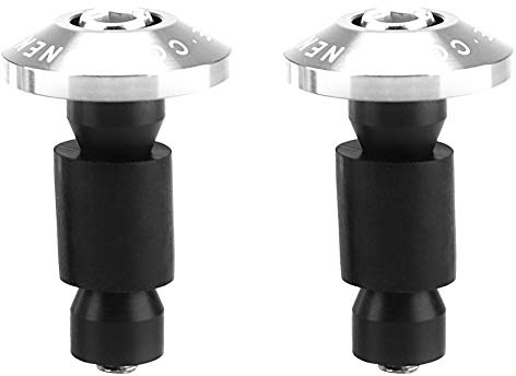 Lenkerendkappe, Lenkerendstopfen, 22mm 7/8 inch Gummi Motorrad Lenker End Slider Plug Caps für Racing ATV Offroad(Silver)