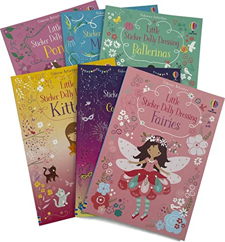 Little Sticker Dolly Dressing 6 books collection set for kids (Ponies, Faires, Costume Parade, Kittens, Ballerinas, Mermaids)