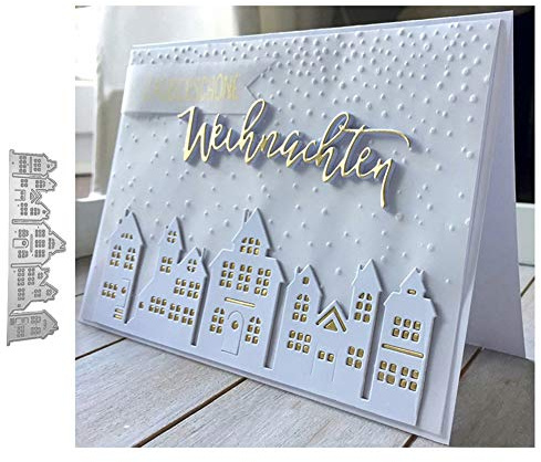 Ponnen Haus Bauen Stanzbögen Stanzschablonen Scrapbooking Stanzmaschine Stanzformen für Scrapbooking Kartenbasteln Album Papier Dekor