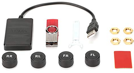 Gorgeri Reifendrucküberwachungssystem fürs Auto, USB TPMS Alarm mit externem Sensor für Android-Navigation, Reifendruckkontrolle, Reifendruck Alarm