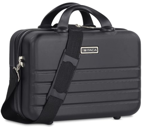 ITACA - Kosmetikkoffer Hartschale Groß, Beautycase Damen, Trolley & Handgepäck Koffer: Beauty Case Hartschale, Kosmetik Koffer, Kosmetiktasche Groß - Ideal für Reisen!, Schwarz