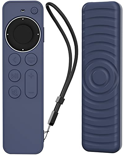 AhaStyle Silicone Case for Apple TV 4K / HD Siri Remote (2nd Gen / 3rd Gen) | Apple TV Siri Remote Control 2021 2022, Lanyard Included, Great Grip, Heavy Shock Absorption, Drop