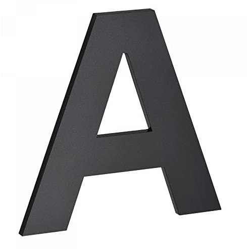 sourcing map 3D House Letter (A), 1.73 Inch Acrylic Self Adhesive Modern Mailbox Numbers for Home Door Hotel Address Sign, Matte Black
