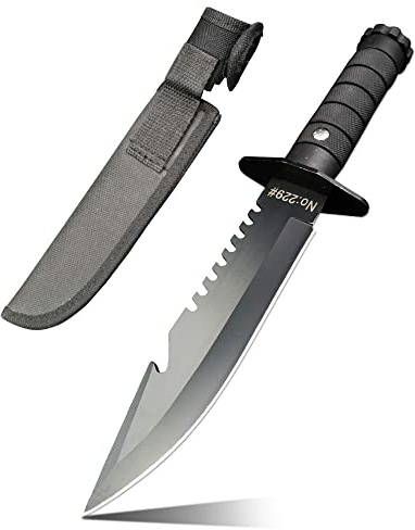 DOOM BLADE 11.1 inches Fixed blade Knife with Nylon Sheath, Survival Knife,Bowie Knives,Hunting tactical knife,Multifunction,For Outdoor, Hunting,Camping,Bushcraft (Knife * 1)