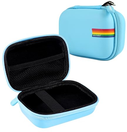 Leayjeen Étui pour Appareil Photo Compact Enfants Compatible avec ASTGMI/Gofunly/ZHUTA/Yokiss/HiMont/Hangrui/MJUM/HOOMOON, avec Bandoulière et Dragonne(Étui Uniquement) Bleu