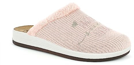 Panfofole Donna Home sweet home, Ciabatte Invernali con Suola Automodellante, Plantare imbottito in Vera Pelle, Rosa, 38