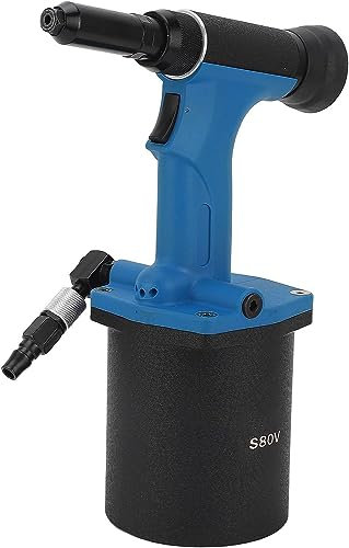 HACSYP Air Riveter Pneumatic, 1/4in Industrial Riveting Tool Kit, Pneumatic Rivet Nut Gun, Used in Home Appliances, Instruments, Machinery Manufacturing