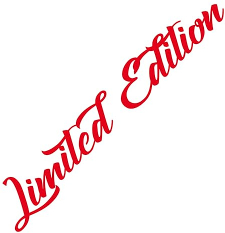 Auto Aufkleber Limited Edition für Windschutzscheibe, Front- und Heckscheibe oder Karosserie, Tuning Sticker Special Sonderedition Deluxe Version (Rot Glanz)
