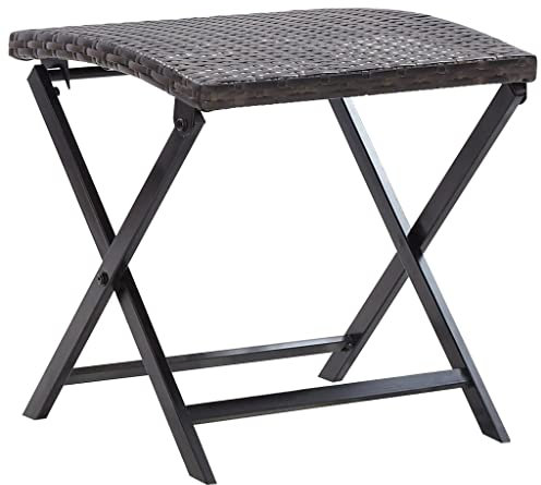 CBLDF Klapphocker Poly Rattan Braun