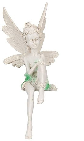 MOUMOUTEN Feenstatue, Gartenskulptur, Figur, Dekor, Antikes Kunstharz, Kunsthandwerk, Heimtisch, Ornamente, Rasen, Hof, Kunst, Veranda, Terrasse, Außendekorationen, Sitzend, Kunsthandwerk, Geschenk