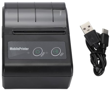 Qcwwy Bluetooth-Belegdrucker, Kompakter und Leichter Ticketdrucker, Leicht Lesbarer und Verständlicher Kabelloser Belegetikettendrucker für Unternehmen oder Anlässe Im Freien