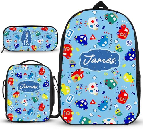3 Piece Backpack Set Laptop Backpack Casual Rucksack Bag Backpack for 5 Year Old Boy 3Pcs with Crossbody Bag and Pencil Bag Gifts for 3 Year Olds(Cute Pattern)