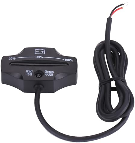 LED-Batteriemessgerät, Anzeige, Messgerät, Universell, 12 V, 24 V, für Golfwagen, Marine, ATV, LKW, Überwachung, Wasserdicht, Schwarz