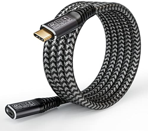 CAKOBLE C Verlängerung 3m, 20Gbps, 100W/5A, USB-C für Stecker, unterstützt USB 3.2, 4K@60Hz, kompatibel mit Hub/MacBook