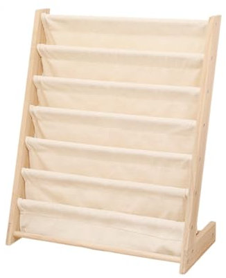 Kinder-Bücherregal, Aufbewahrungs-Organizer für Kinder, Bilderbücher, Kinderzimmer, Dekoration, 75 x 30 x 80 cm, Weiß