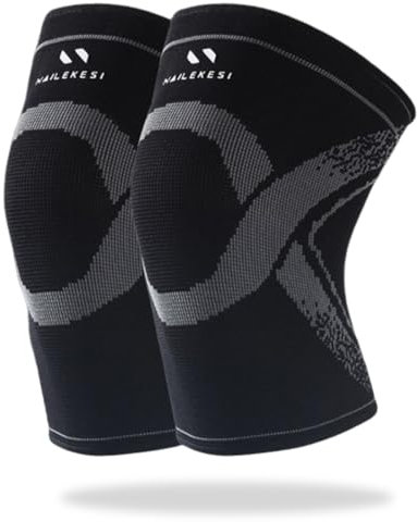 WHYCNJL 1 Paio Ginocchiere per Bambini, Ginocchiera Sportiva, Traspiranti, Elastiche, Morbide, per Bambini, Adolescenti, Basket, Pallavolo, Sport (Nero, Adatto per Bambini di 10-13 Anni,35-50kg)