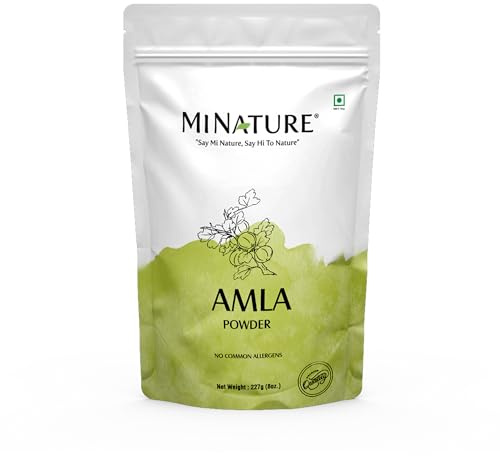 Mi Nature 100% Pure Amla Powder 227g (8 oz) |Natural Vitamin C Rich Indian Gooseberry Powder |Traditional Superfood for Hair Care| Skin Health & Immune Support