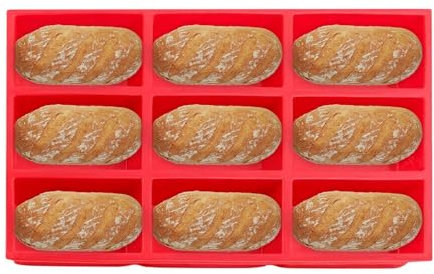 Moldes Para Pan Pequeños De Silicona Para Hornear Molde De Pan De Maíz De 9 Cavidades Moldes Para Pan Pequeños Antiadherentes Molde Para Masa De Muffins De Pastel De Carne Molde De Chocolate Para Horn