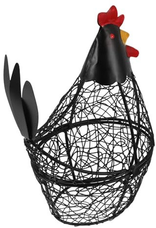 VINTORKY Canasta De De Creativo Organizador Portátil para Almacenamiento Cocina Diseño Decorativo Forma De Gallina para Casa y