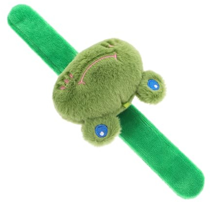 TOPPERFUN Bracelet à Claquer Grenouille Peluche Pour Garçon Et Filles, Taille Unique, Doux Et Confortable, Accessoire De Déguisement Fête Et Anniversaire,