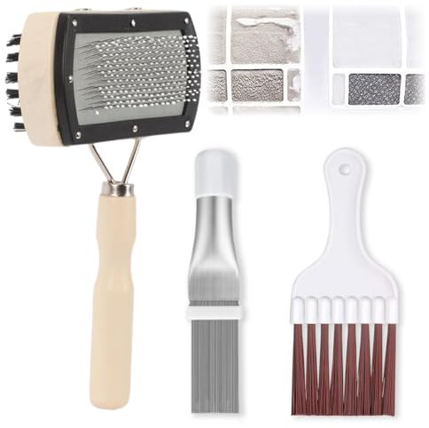 Kit de Nettoyage de Bobine de climatisation - 3PCS Peigne à Ailettes & Rectificateur Ailette Radiateur | pour Climatiseur Mobile Split/Seche Linge Condensation | Nettoyage Clim Maison