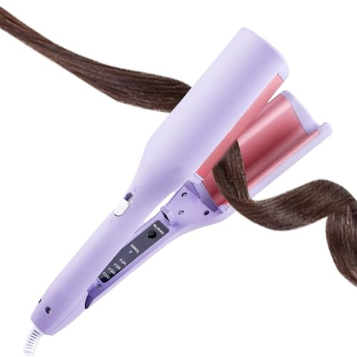Fer À Boucler Et Crêper Cheveux Ondulateur Anti-Brûlure Style Français