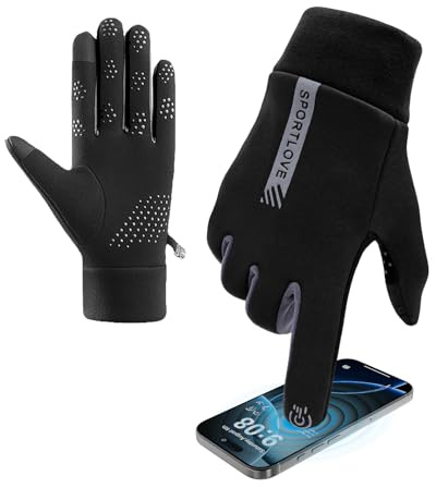 BOYSSPAA 2025 Winter Outdoor Handschuhe Winddicht Fleece Verdickte Laufhandschuhe Touchscreen Herren Winterhandschuhe Warme Unisex Styles und Mehrere Größen