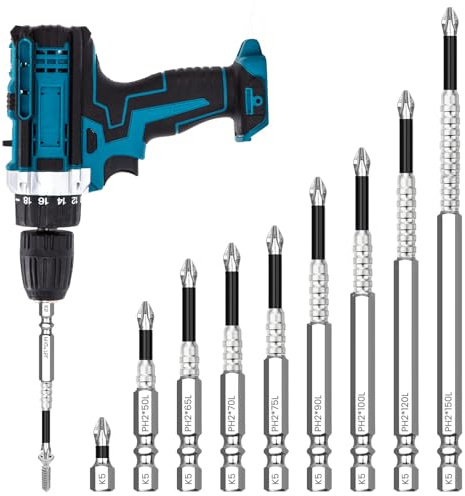 9pcs High Magnetic Screwdriver Drill Bit Set