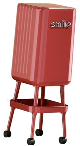 KESOTO Cubo de Basura con Ruedas, Contenedor Doble, Material Impermeable, Diseño Compacto, Adecuado para Oficina, Sala de Estar, Cocina, con Estante de Almacenamiento, Individual