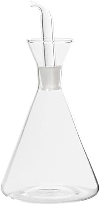 DRW Huilier en verre borosilicate de 250 ml avec bouchon anti-goutte transparent 18 x 9 x 9 cm