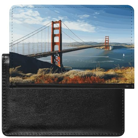 San Francisco Golden Gate Bridge Étui portefeuille léger pour passeport de voyage étanche pour homme