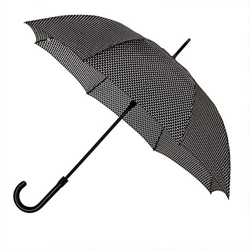 Falconetti Parapluie Canne Pour Femme Haut de gamme - Ouverture Automatique - Protection de 1 Mètres de Diamètre - Résistant au vent grâce 8 Baleines en Fibre de Verre - Poignée Effet Cuire