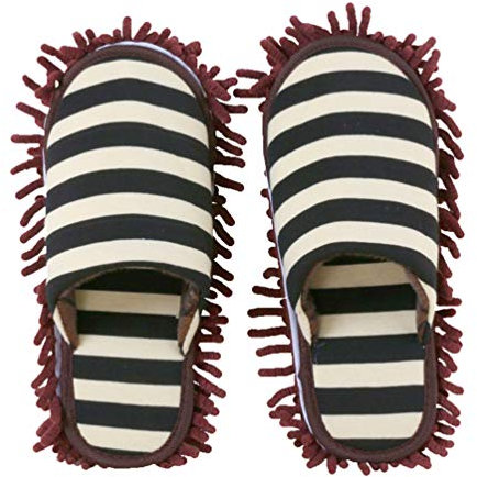 Cabilock 1par Zapatillas De Limpieza De Chenille para Piso Cubiertas De para Antideslizantes y para Mopping y Vinilo Café