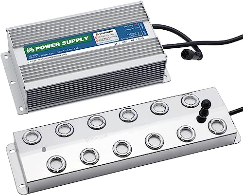 Mxmoonant Fabricant de Brouillard 12 têtes Brumisateur à ultrasons 8.4L / H Fogger Humidificateur 400W pour la Conservation des Aliments dans l'atmosphère du Festival de Paysage hydroponique