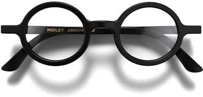 LONDON MOLE® Moley lesebrille | Coole runde lesegeräte | Herren damen unisex | Federscharniere