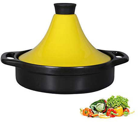 Olla De Cocina Marroquí Tagine, Sin Esmaltar Libre De Materiales Tóxicos Para Su Cocina Oriental, Actualización De La Nutrición, La Salud Cerámica / 1.2L
