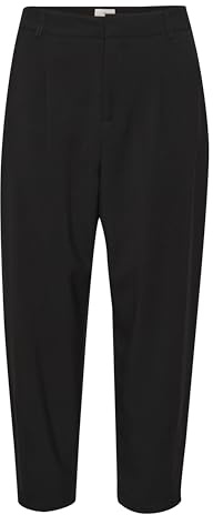 KAFFE Kamerle - Pantaloni da Donna Casual, Nero Deep, 44